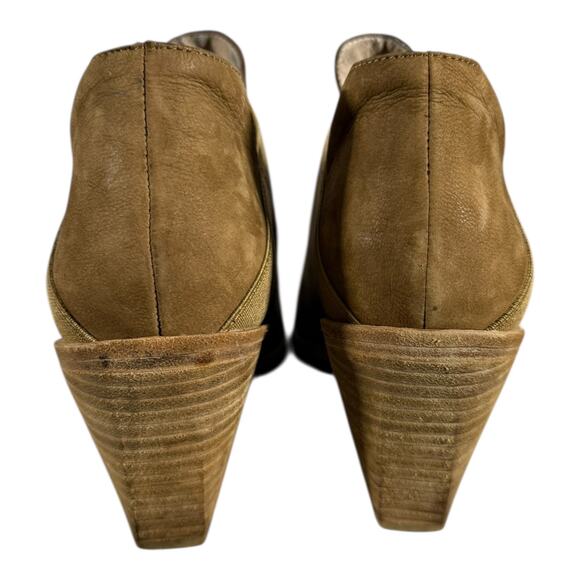 Eileen Fisher Leather Ankle Booties Women’s 9.5 Brown Suede Block Heel Slip-On - Picture 5 of 8